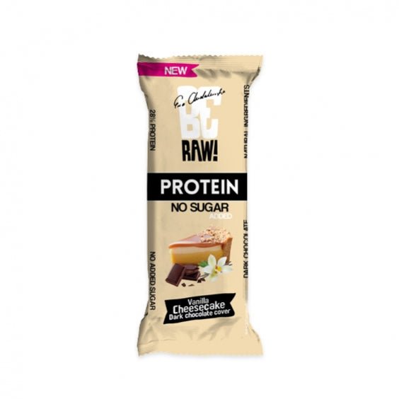 Be Raw Protein 28% Bar - Vanilla Cheesecake dark chocolate covered 40g - Be Raw - Vesa Beauty