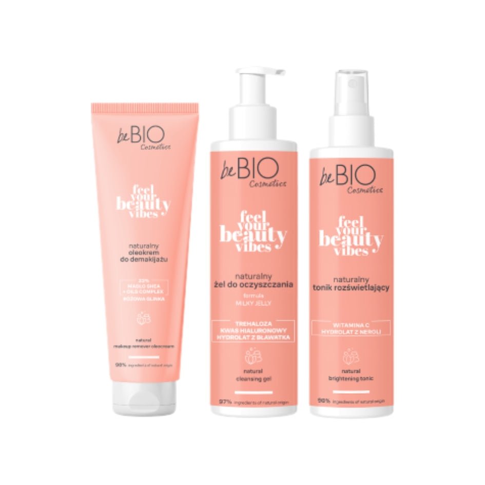 BeBio Feel Your Beauty Vibes - Set of 3 nourishing, cleansing cosmetics : oleocream + cleansing gel + tonic - BeBio Ewa Chodakowska - Vesa Beauty