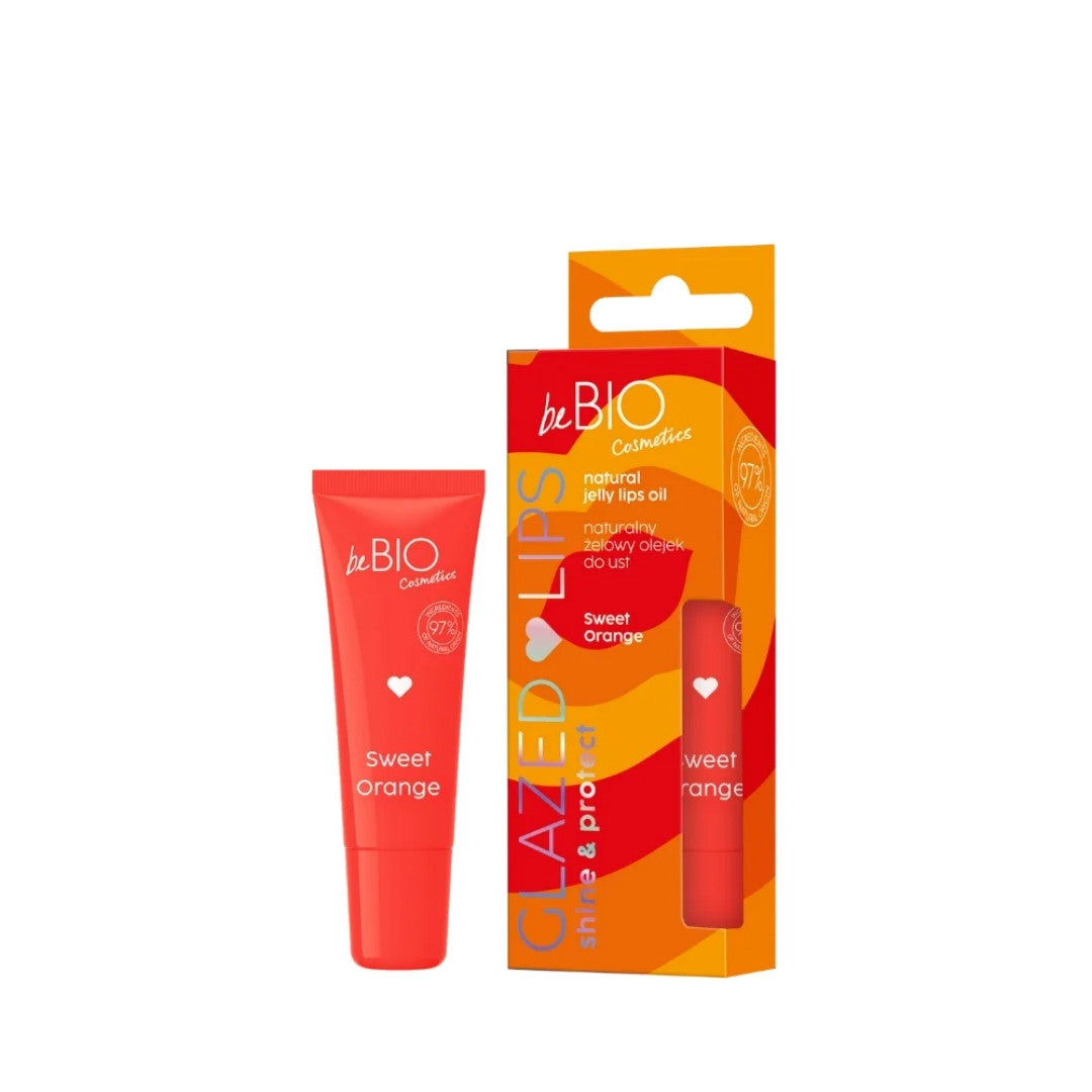 Natural Cosmetics beBIO GLAZED LIPS Natural Jelly Lip Oil - Sweet Orange 10ml