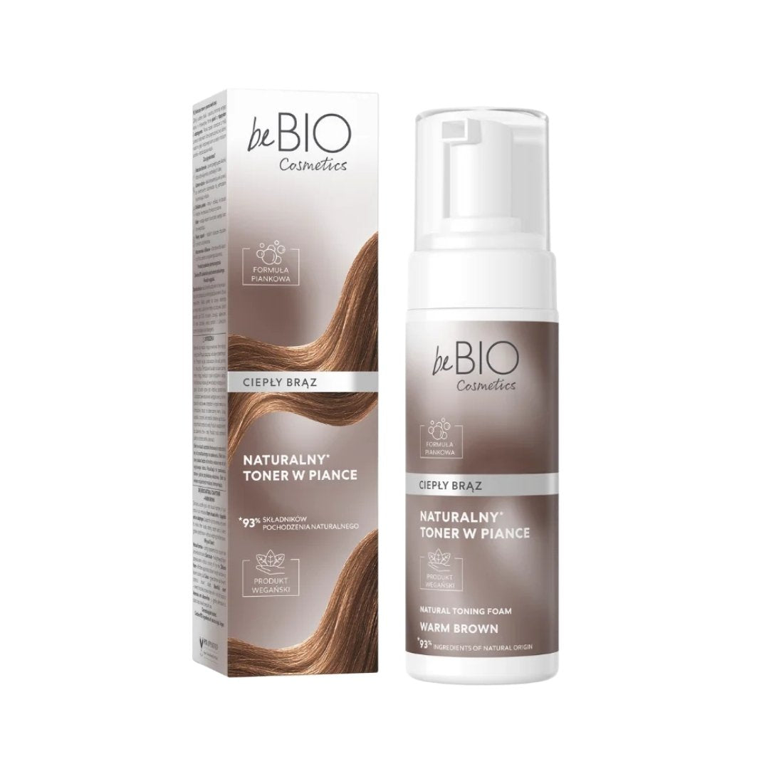 Natural Cosmetics beBIO Natural Hair Toning Foam - Warm Brown 120ml