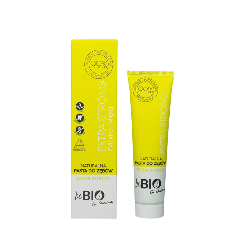 BeBio Natural toothpaste Extra Strong Lemon & Mint 100ml - BeBio Ewa Chodakowska - Vesa Beauty