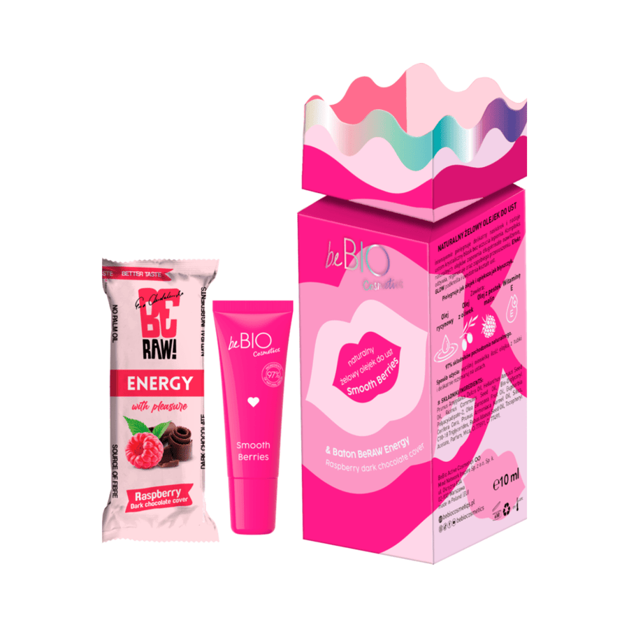BeBio Set: Smooth Berries lip oil + beRaw Energy bar FREE - BeBio Ewa Chodakowska - Vesa Beauty