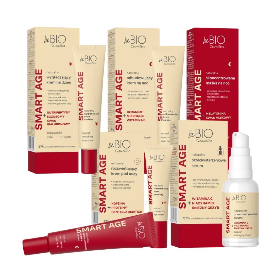 Natural Cosmetics beBIO SMART AGE Face Care Set: day cream, night cream, mask, serum, eye cream