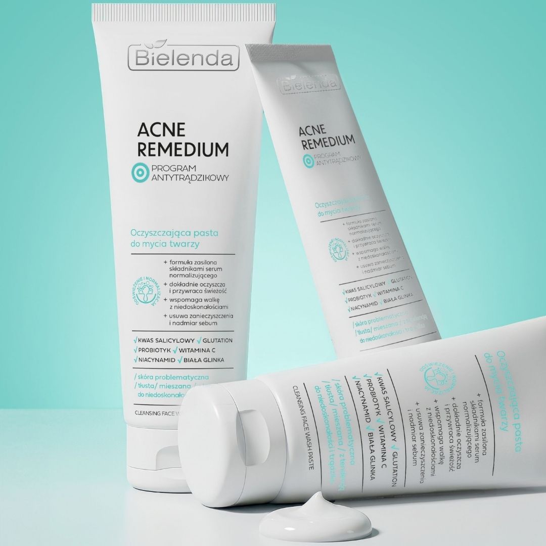 Bielenda ACNE REMEDIUM Cleansing face wash paste 130g - Bielenda - Vesa Beauty