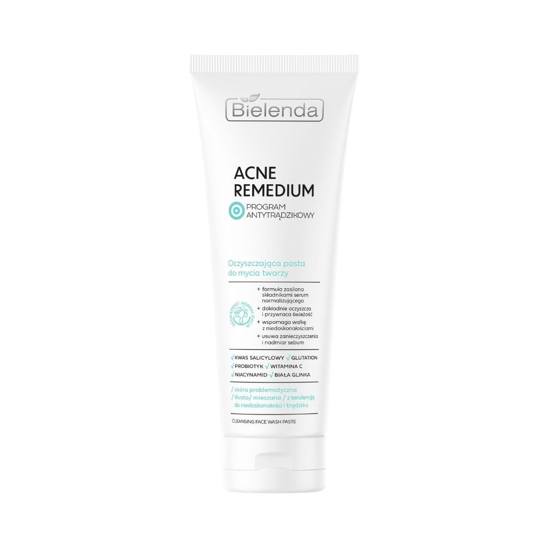 Bielenda ACNE REMEDIUM Cleansing face wash paste 130g - Bielenda - Vesa Beauty