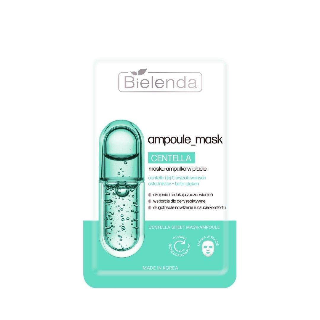 Bielenda AMPOULE MASK Centella Sheet Mask 1pc - Bielenda - Vesa Beauty