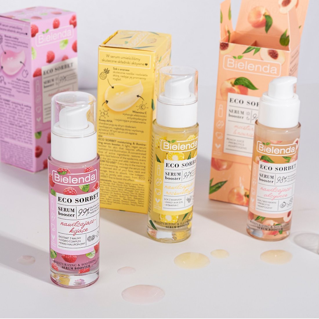 Bielenda ECO SORBET - Peach - Moisturizing & Nourishing Serum - Booster 30ml - Bielenda - Vesa Beauty