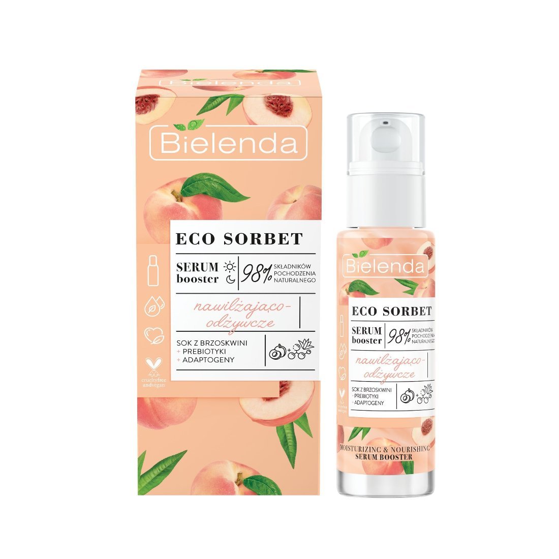 Bielenda ECO SORBET - Peach - Moisturizing & Nourishing Serum - Booster 30ml - Bielenda - Vesa Beauty