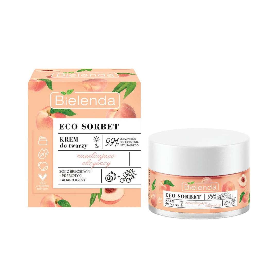 Bielenda ECO SORBET - Peach - Moisturizing & Revitalizing Cream 50ml - Bielenda - Vesa Beauty