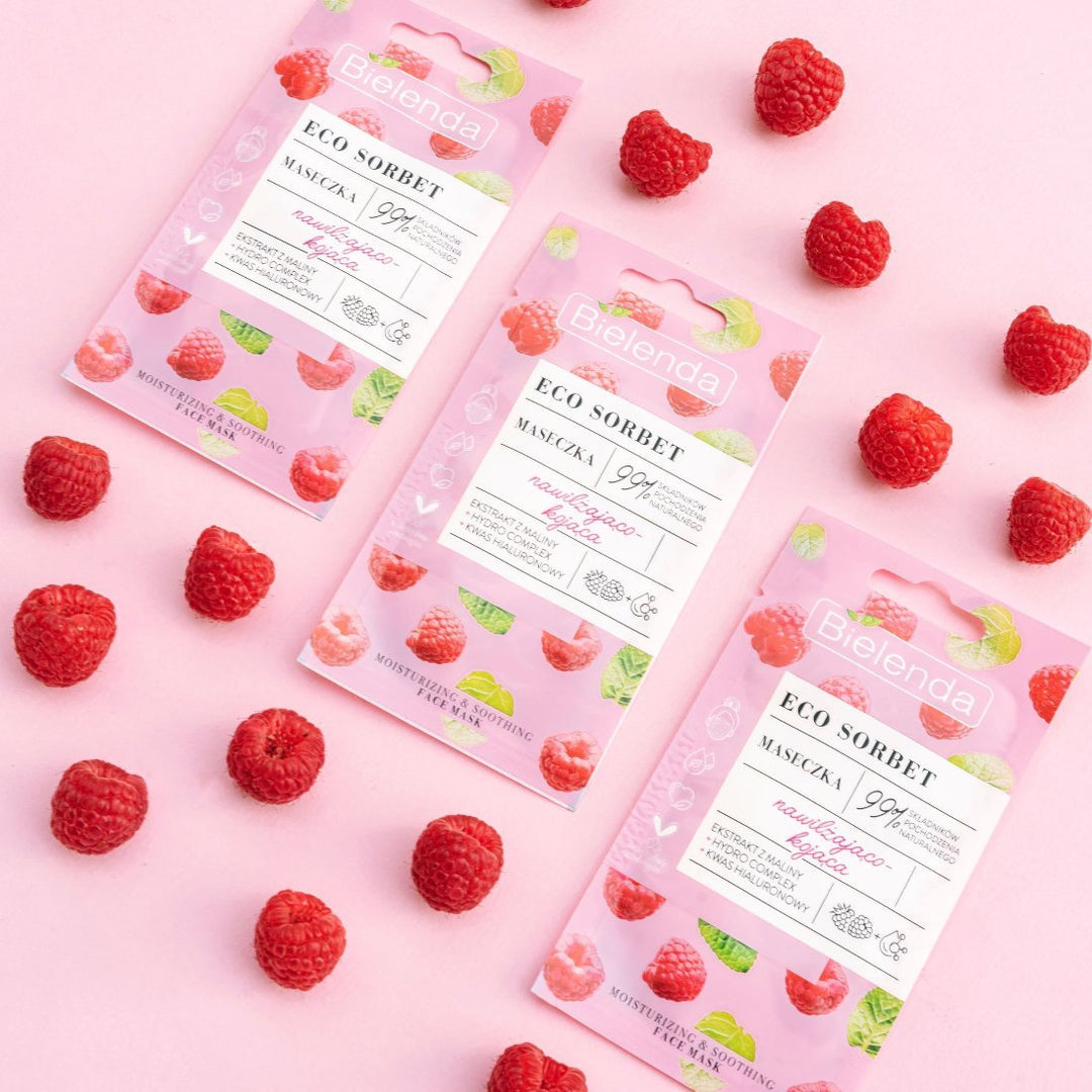 Bielenda ECO SORBET - Raspberry - Moisturizing & Soothing Face Mask 8g - Bielenda - Vesa Beauty