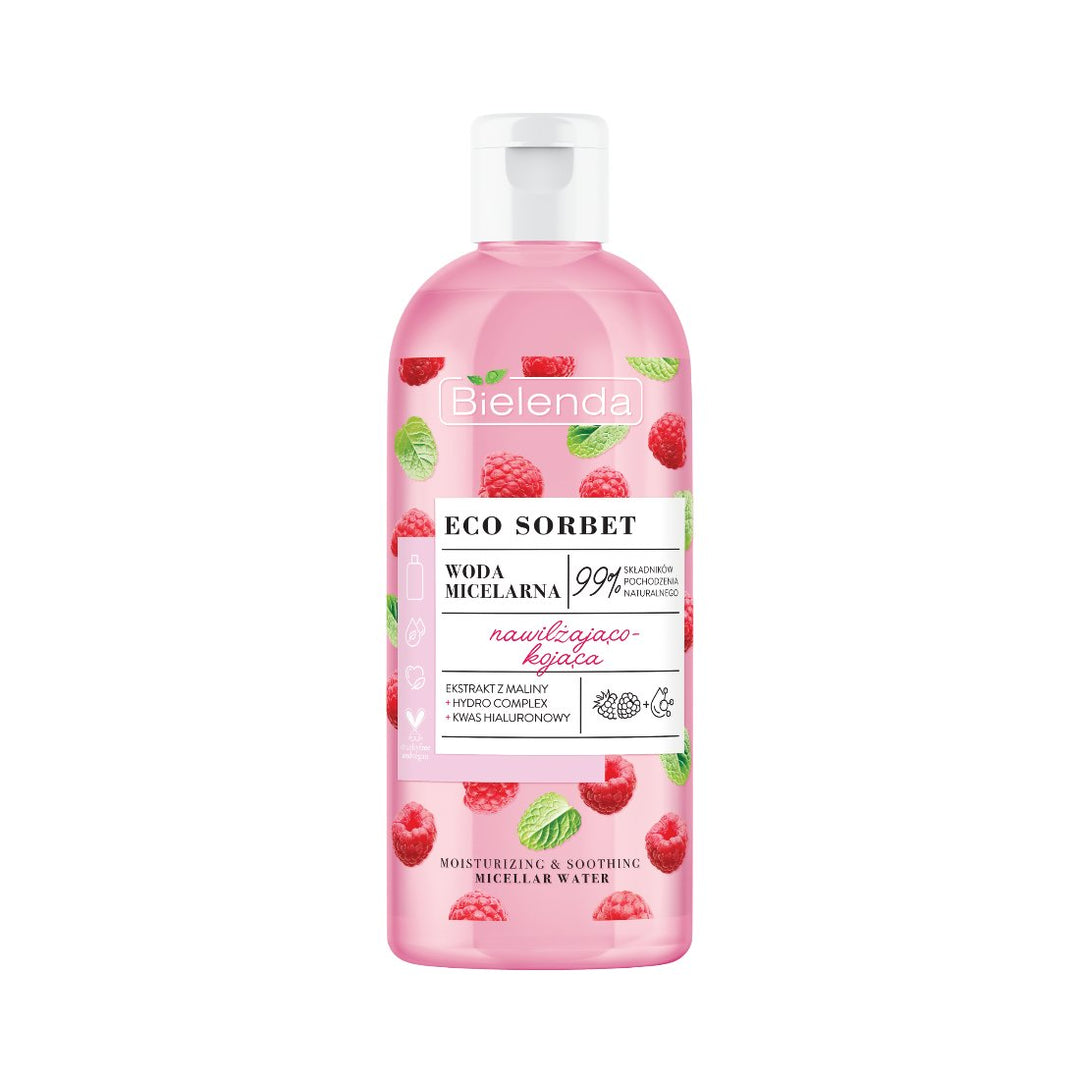 Bielenda ECO SORBET - Raspberry - Moisturizing & Soothing Micellar Water 500ml - Bielenda - Vesa Beauty