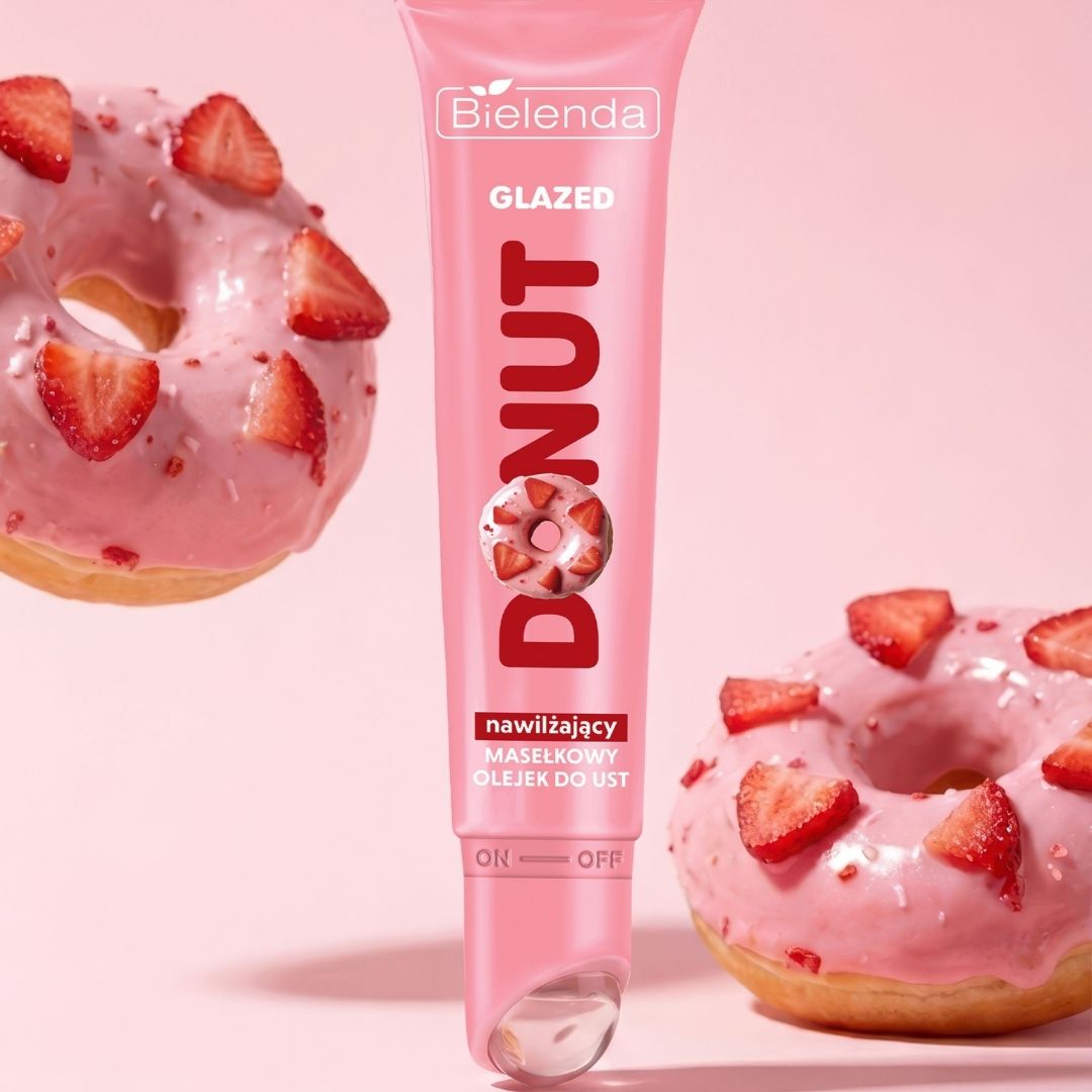 Bielenda GLAZED DONUT butter melt - Guava+ Strawberry + Hyaluron - buttery lip oil moisturizing 10g - Bielenda - Vesa Beauty