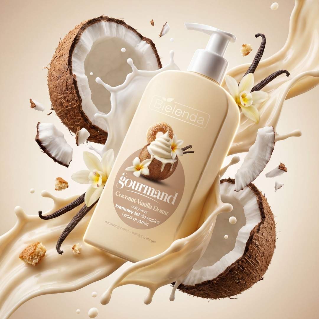 Bielenda GOURMAND Coconut-Vanilla Donut - Nourishing Creamy Bath &amp; Shower Gel 300ml - Bielenda - Vesa Beauty