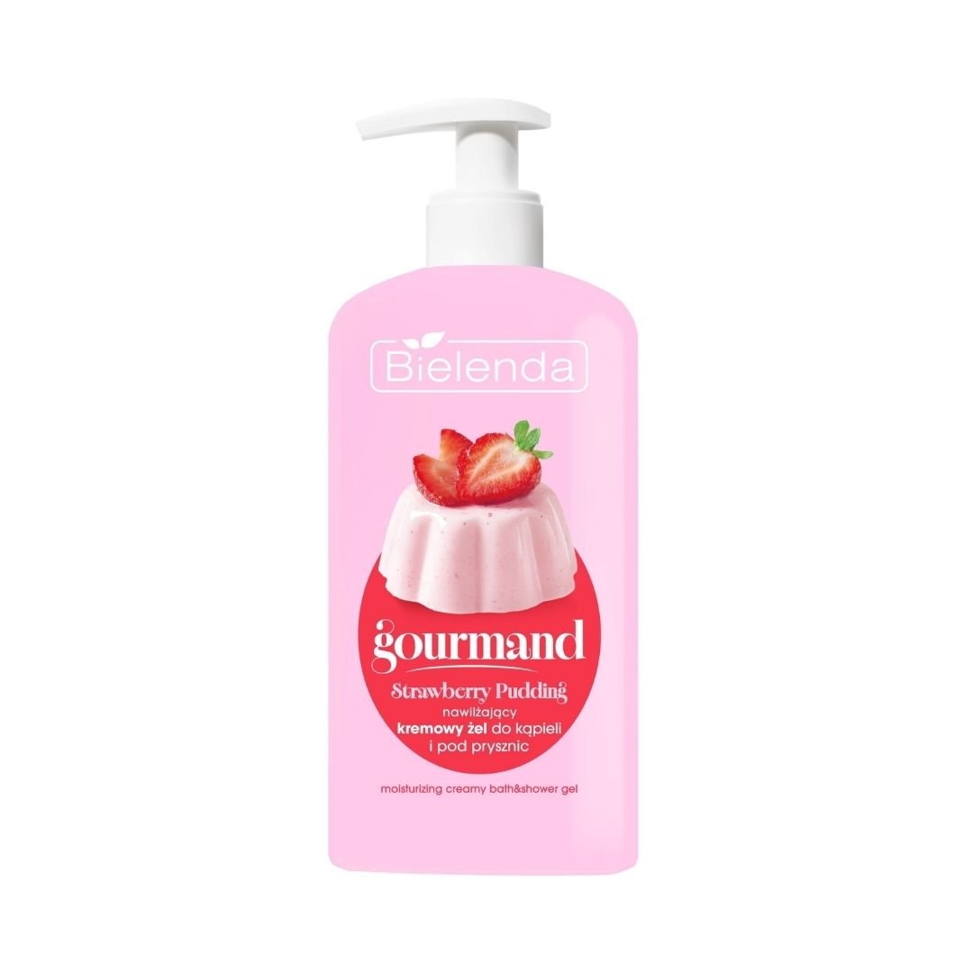 Bielenda GOURMAND Strawberry Pudding - Moisturizing Creamy Bath &amp; Shower Gel 300ml - Bielenda - Vesa Beauty