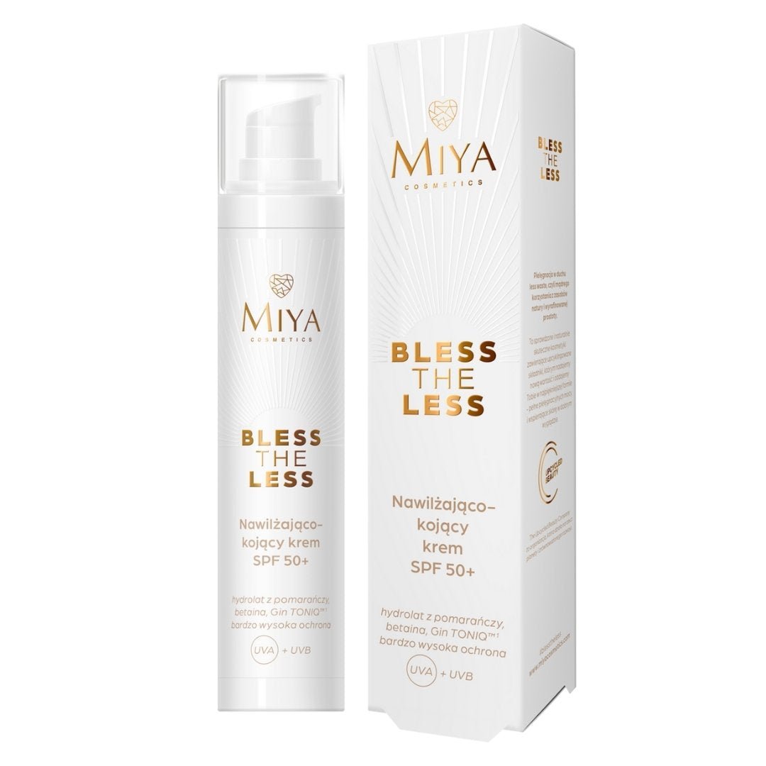 BLESS THE LESS Moisturizing - soothing cream SPF50+ 50ml - MIYA Cosmetics - Vesa Beauty
