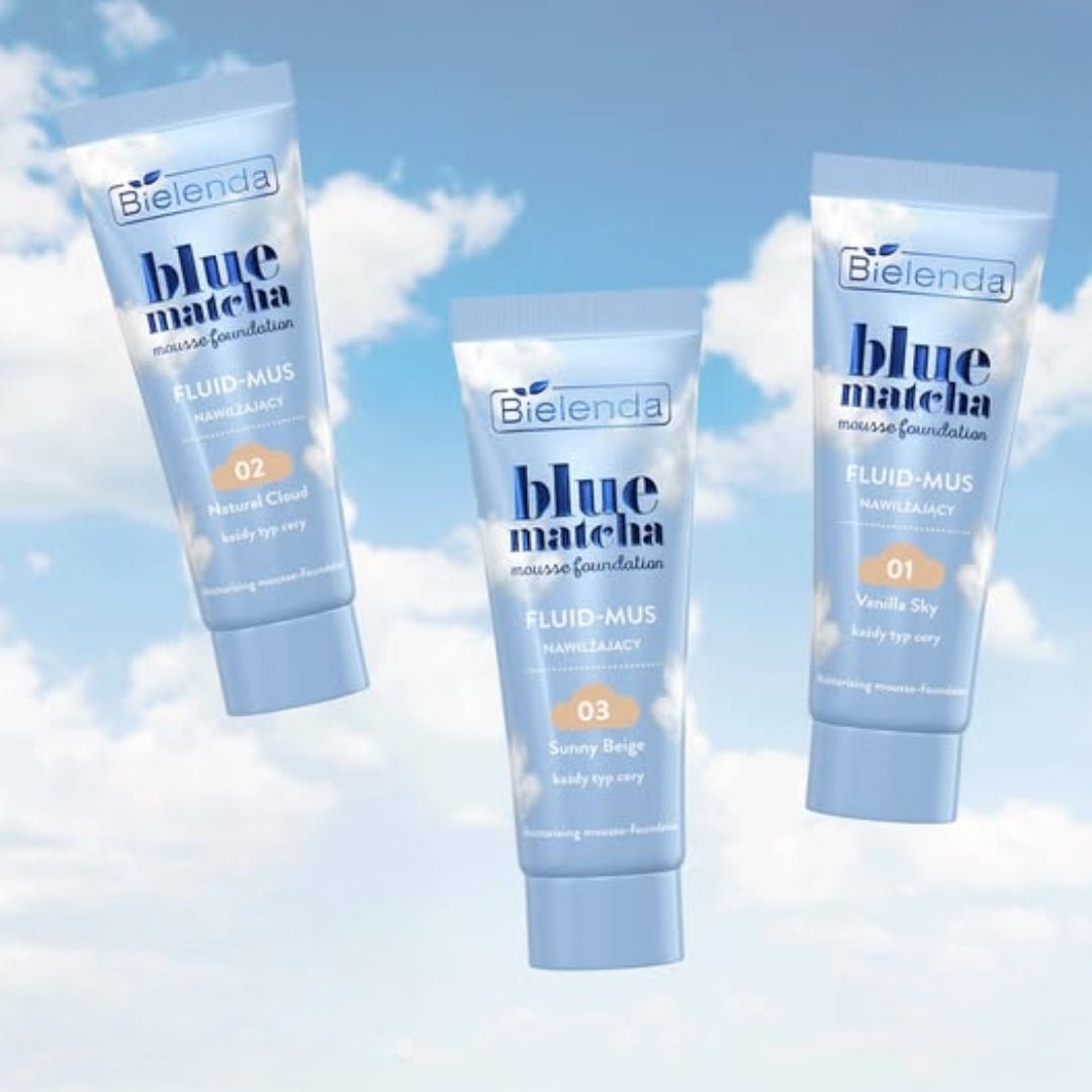 BLUE MATCHA Moisturizing Mousse Foundation 30g - Bielenda - Vesa Beauty