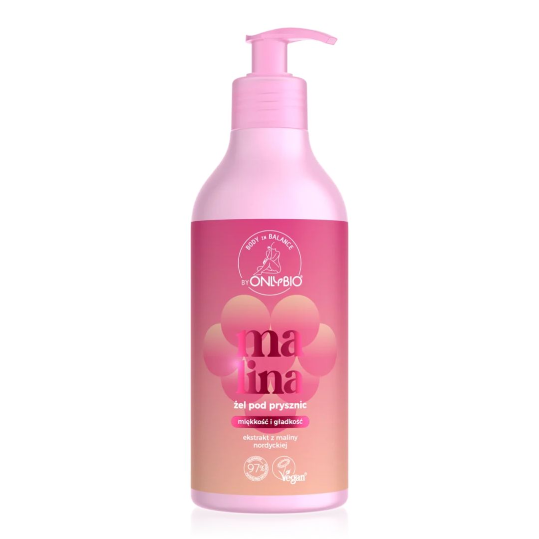 Body in Balance - Shower gel RASPBERRY 400ml - OnlyBio - Vesa Beauty