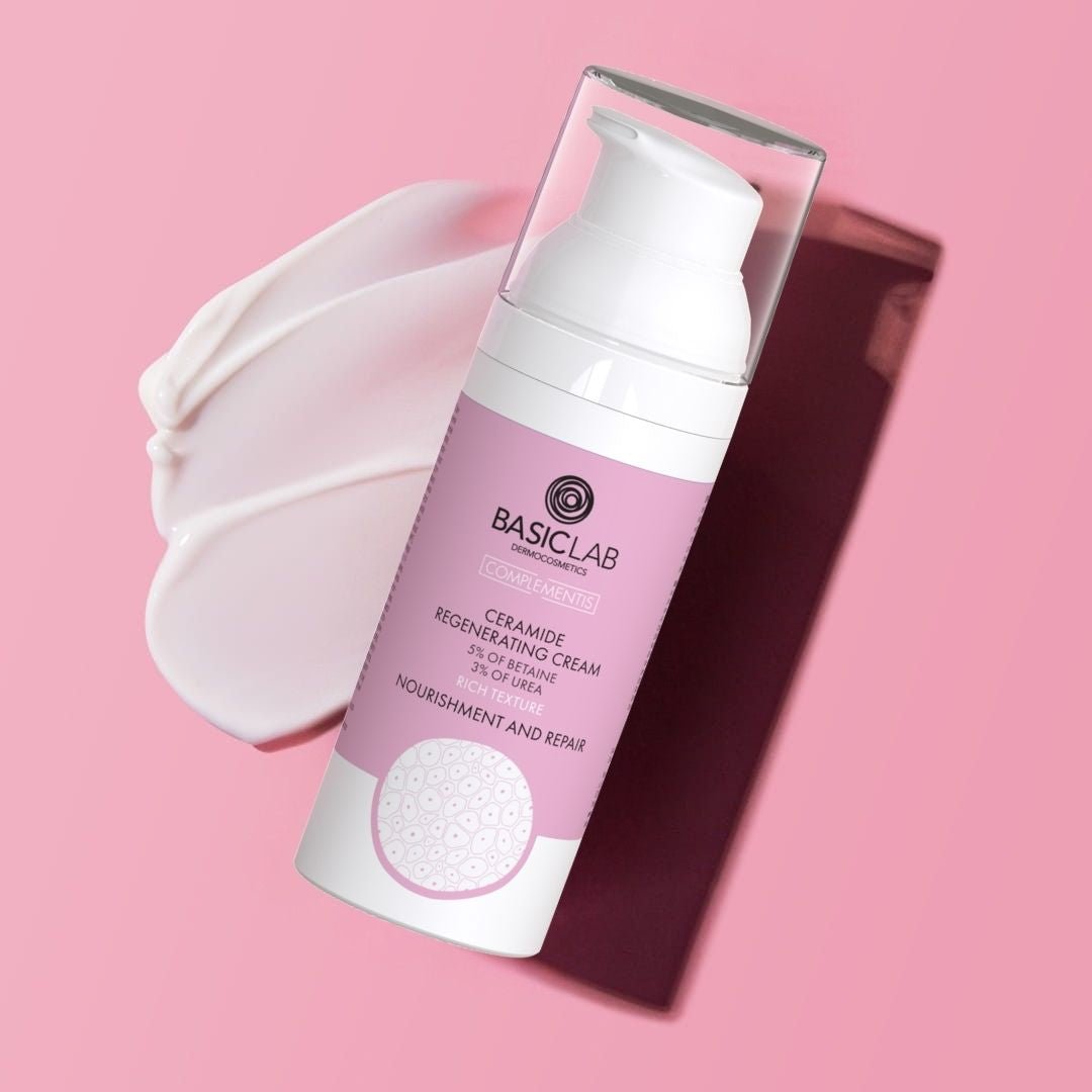 Ceramide Regenerating Cream of Rich texture with 5% betaine and 3% urea 50ml - BasicLab - Vesa Beauty