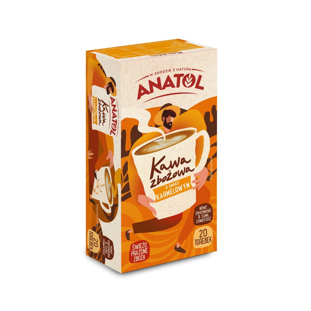 Cereal Coffee - Caramel flavor 84g (20 bags) - Anatol - Vesa Beauty