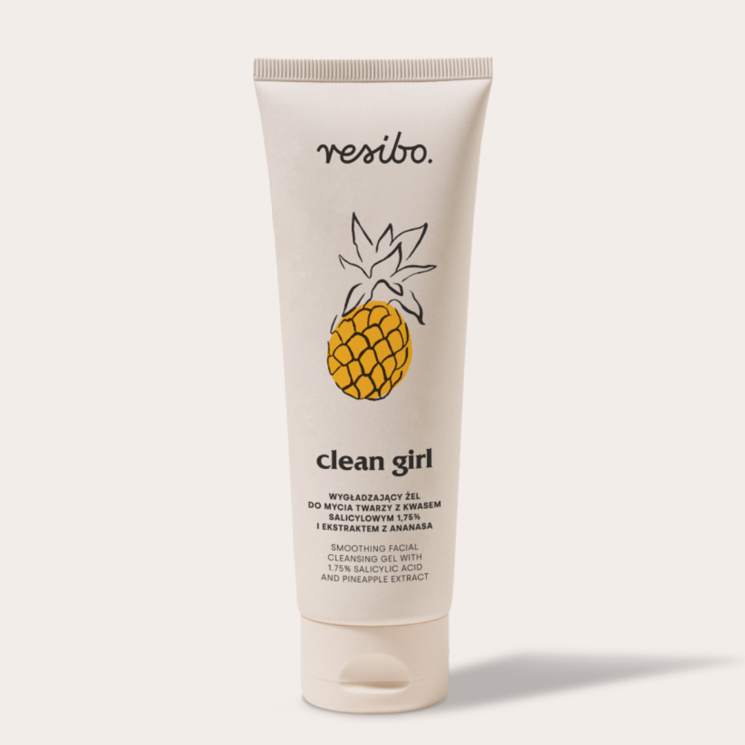 CLEAN GIRL smoothing facial cleansing gel with 1.75% salicylic acid & pineapple extract 125ml - Resibo - Vesa Beauty