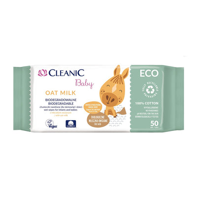 Cleanic Baby ECO Oat Milk - Wet wipes for infants and babies 50pcs - Cleanic - Vesa Beauty