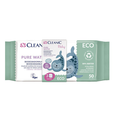 Cleanic Baby ECO Pure Water - Wet wipes for infants and babies 3x50pcs - Cleanic - Vesa Beauty