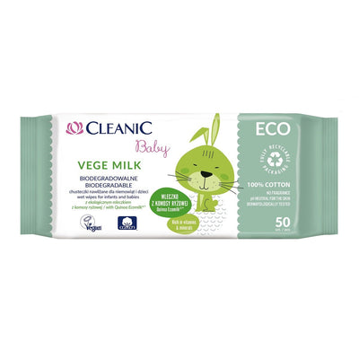 Cleanic Baby ECO Vege Milk - Wet wipes for infants and babies 50pcs - Cleanic - Vesa Beauty