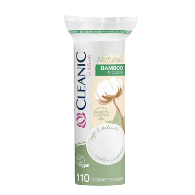 Cleanic Naturals Cotton & Bamboo - Cosmetic Pads 110pcs - Cleanic - Vesa Beauty