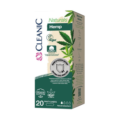 Cleanic Naturals Hemp - Panty liners Unfolded 20pcs - Cleanic - Vesa Beauty