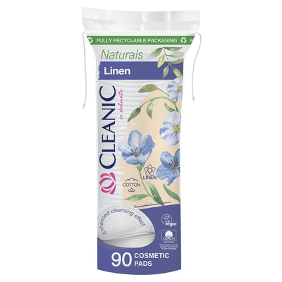 Cleanic Naturals Linen - Cosmetic Pads 90pcs - Cleanic - Vesa Beauty