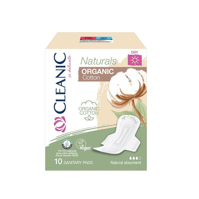 Cleanic Naturals Organic Cotton Day - Sanitary Pads 10pcs - Cleanic - Vesa Beauty