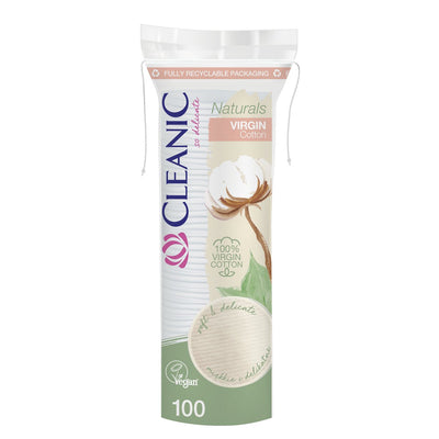 Cleanic Naturals Virgin Cotton - Cosmetic Pads 100pcs - Cleanic - Vesa Beauty
