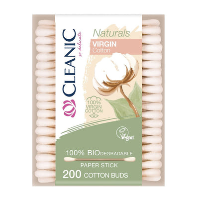 Cleanic Naturals Virgin Cotton - Cosmetics Buds 200pcs - Cleanic - Vesa Beauty