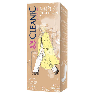 Cleanic Pure Cotton - Panty liners Unfolded 20pcs - Cleanic - Vesa Beauty