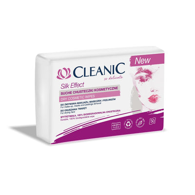 Cleanic Silk Effect - Dry facial wipes 50pcs - Cleanic - Vesa Beauty