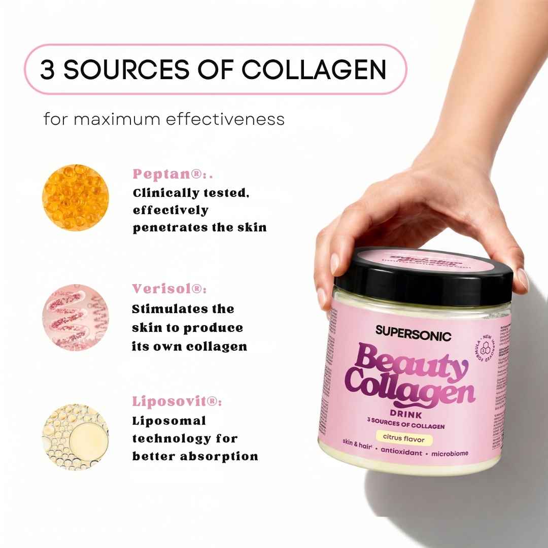 Collagen Beauty Drink - Citrus flavour 175g - SUPERSONIC - Vesa Beauty