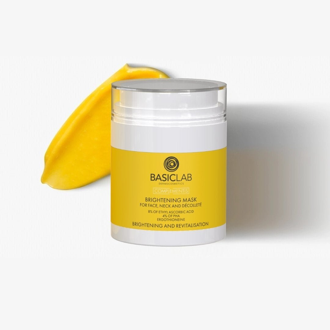 COMPLEMENTIS Brightening Mask for Face, Neck & Décolleté – 8% Ethylated Vitamin C, 4% PHA, Ergothioneine 50ml - BasicLab - Vesa Beauty