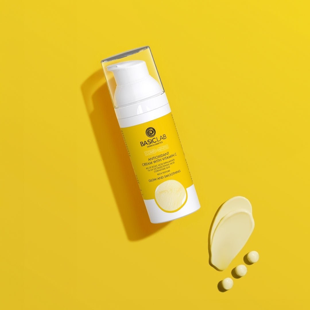 COMPLEMENTIS Rich Antioxidant Cream with Vitamin C, 4% Kojic Acid Dipalmitate, 1% Octadecenedioic Acid, Coenzyme Q10 50ml - BasicLab - Vesa Beauty