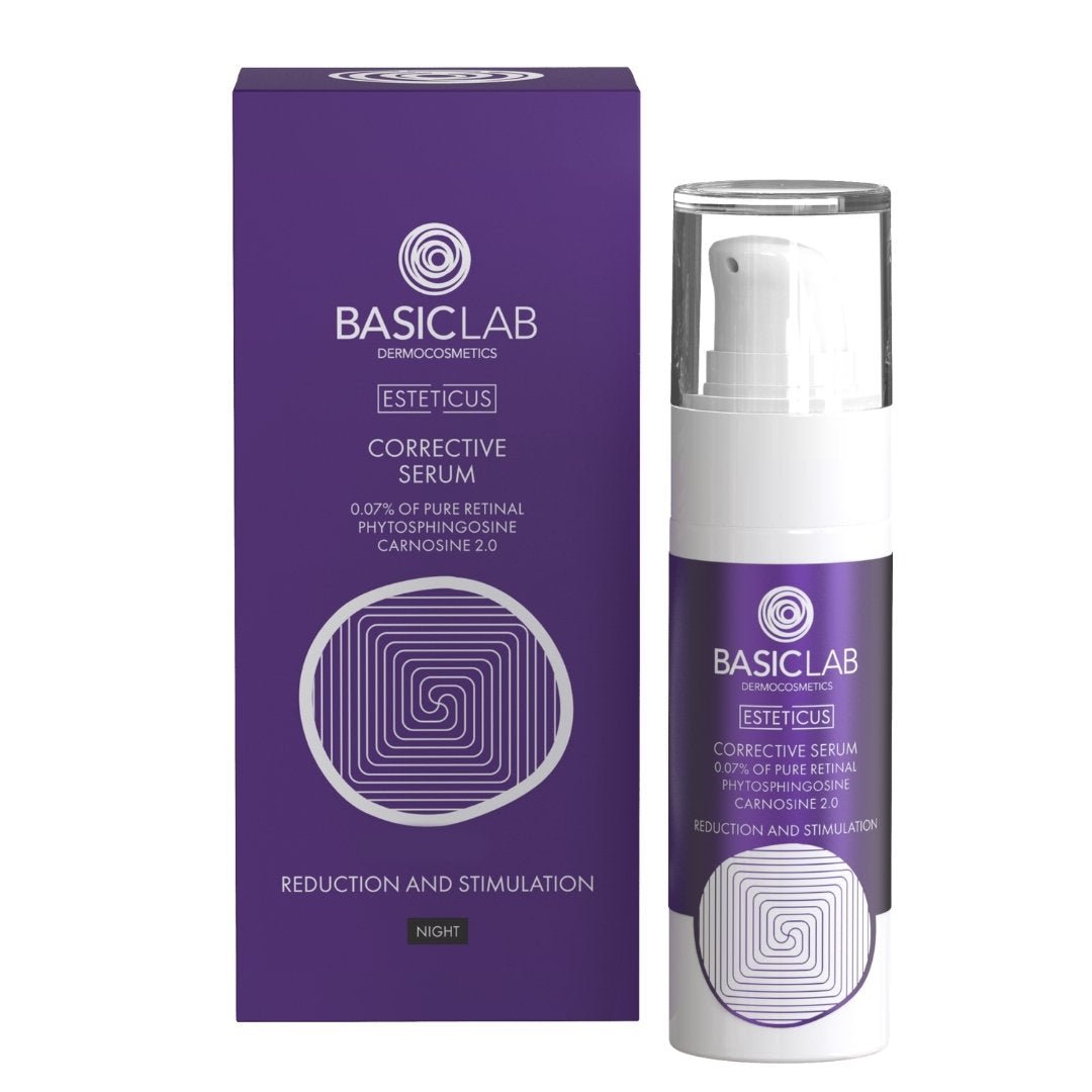 Corrective serum with Retinal 0.07%, Phytosphingosine and Carnosine 2.0 30ml - BasicLab - Vesa Beauty