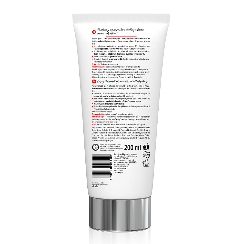 CREAMY STRAWBERRY Body Balm 200ml - APIS - Vesa Beauty