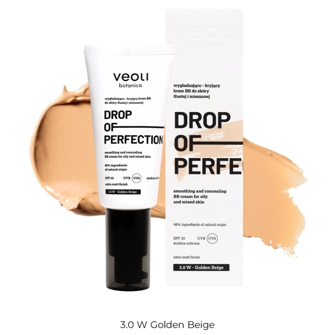 DROP OF PERFECTION SPF20 Smoothing and concealing BB cream for oily and mixed skin 30ml - Veoli Botanica - Vesa Beauty