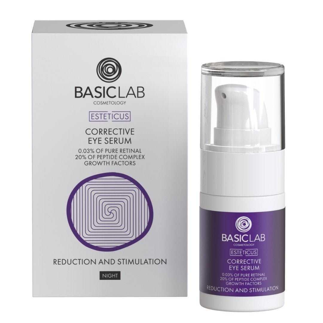 ESTETICUS Corrective Eye Serum with retinal 0.03%, 20% peptide complex and growth factors 15ml - BasicLab - Vesa Beauty