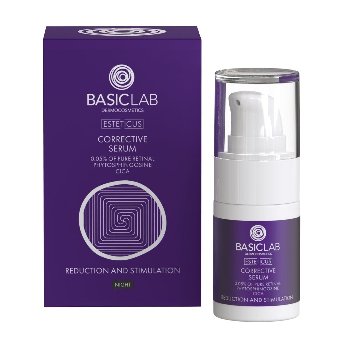 ESTETICUS Corrective serum 0.05% pure retinal, phytosphingosine, CICA 15ml - BasicLab - Vesa Beauty
