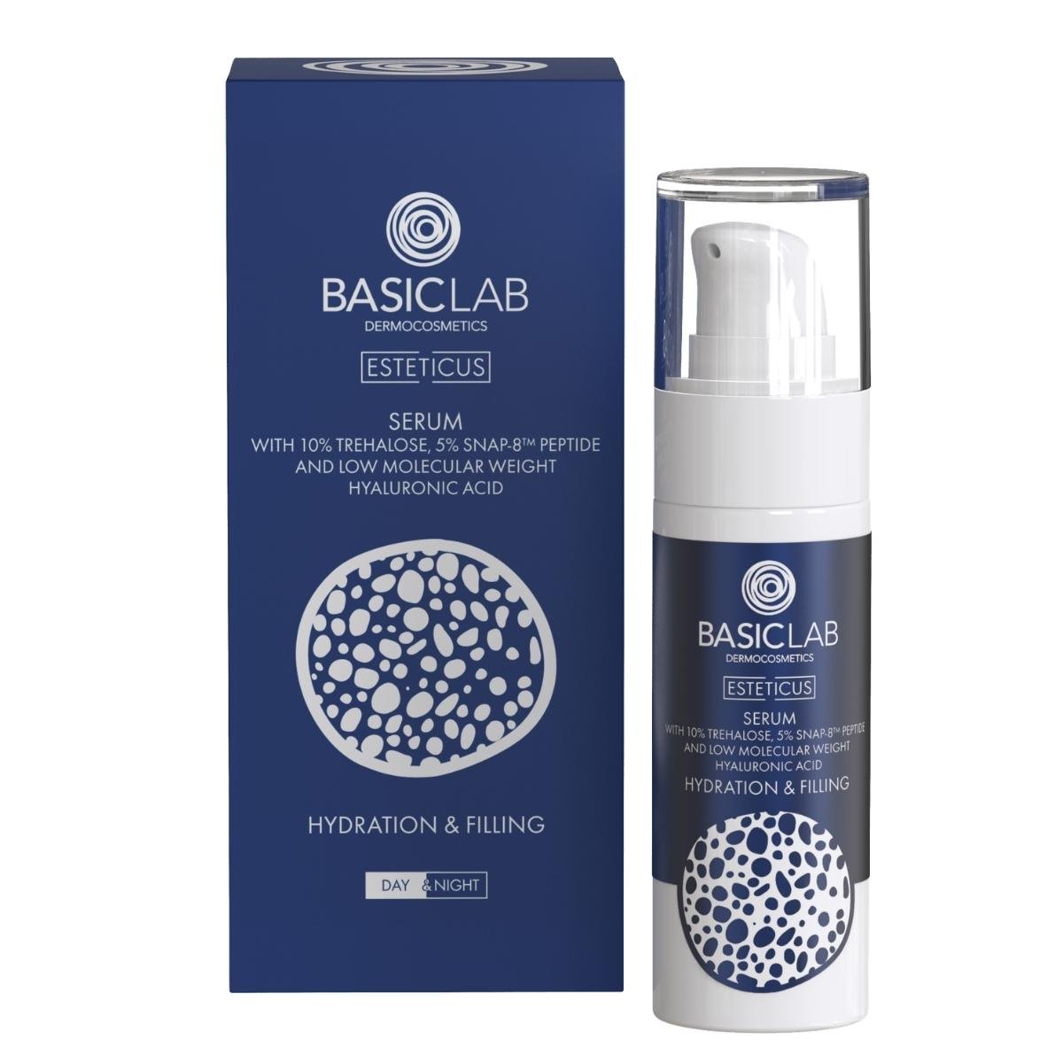 ESTETICUS Serum with 10% Trehalose and 5% Snap - 8 Peptide 30ml - BasicLab - Vesa Beauty