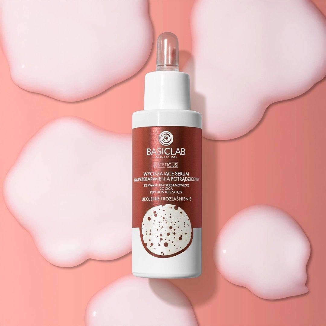 ESTETICUS Soothing serum for acne discolouration, 5% tranexamic acid, 2% CICA, soothing peptide 30ml - BasicLab - Vesa Beauty