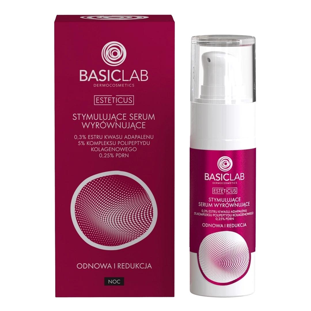 ESTETICUS Stimulating levelling serum, 0.3% adapalene acid ester, 5% collagen polypeptide complex, 0.25% PDRN 30ml - BasicLab - Vesa Beauty