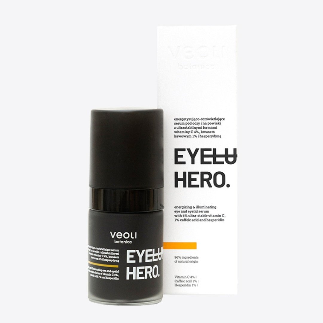 EYELUMINATE HERO energizing & illuminator eye & eyelid serum with 4% ultra - stable vitamin C, 1% caffeic acid & hesperidin 15ml - Veoli Botanica - Vesa Beauty