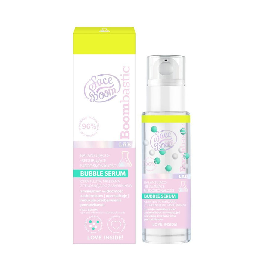 FaceBoom Boombastic Lab - Bubble Serum balancing & reducing imperfections - oily, mixed skin, with blackheads tendency 30ml - BodyBoom - Vesa Beauty