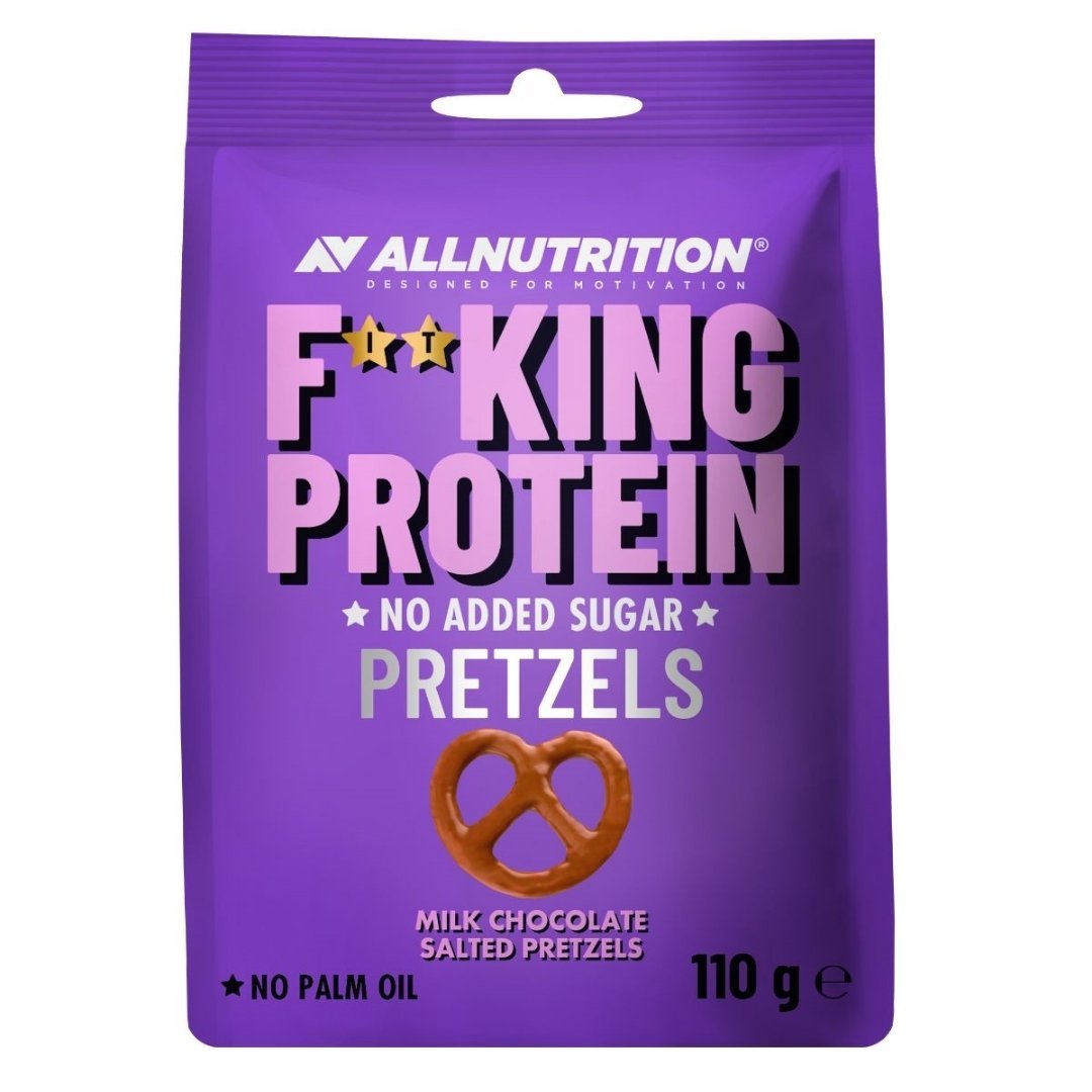 FITKING PROTEIN Pretzels - Milk Chocolate Salted 110g - ALLNUTRITION - Vesa Beauty