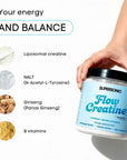 Flow Creatine +Ginseng +Natural Vitamin B - Mango - Passion Fruit 150g - SUPERSONIC - Vesa Beauty